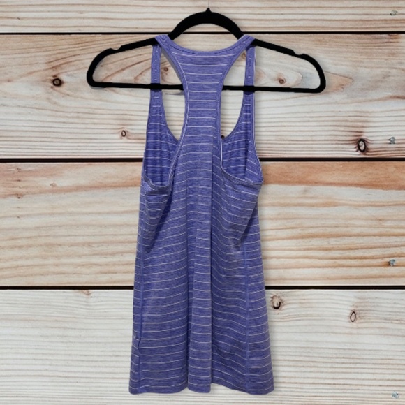 Purple striped active summer tank top - Picture 2 of 3